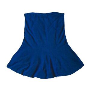 Eileen Fisher Black Ribbed Silk Cotton Stretch Knit Texture Midi Skirt - Large